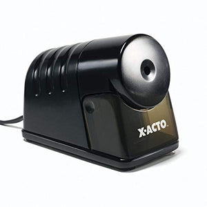 X-Acto 2012688 Model 1799 Powerhouse Heavy-Duty Electric Pencil Sharpener, Black, Quiet Operation, Hardened Helical Cutter for Maximum Precision and Durability, Suction Cup Feet for Safety