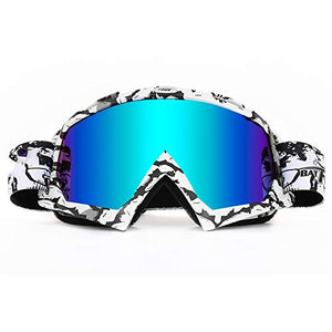 OTG Ski Snow Goggles, UV Protection Anti Fog Snowboard Goggles for Men Women Youth