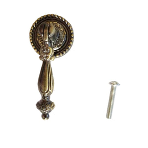 Chris.W 4 Pack Antique Style Bronze Metal Drawer Tear Drop Cabinet Decorative Pull Handle Knob