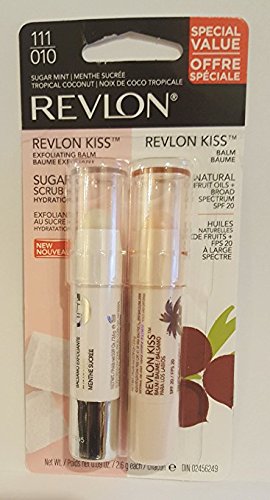 Revlon Kiss Balm Tropical Coconut + Revlon Kiss Sugar Scrub Sugar Mint Duo
