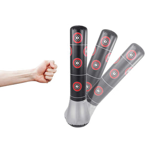 Inflatable Punching Bag for Kids, Fitness Punching Tower Bag for Immediate Bounce Back, Bop Bag for Boxing Reaction Speed Kick Training Pressure Relieving Boxing Target Bag 4.92ft with Foot Pump