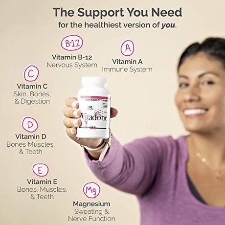 Vitadone is the One Stop Shop Powerful Multivitamin Supplement to Fight Fatigue, Promote Regularity, Support Mood, Promote Healthy Immune Function, Support a Healthy Heart, and Provide Nutritional Support to Those with History of Opioid Use, 90 Tablets