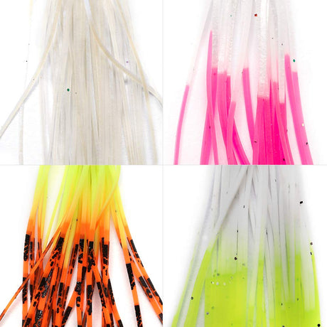 YZD Silicone Skirts Rubber Skirts Threads 10 Colors for Fly Tying Material Make Rubber Jig Skirts Spinnerbati Lures Spoon Blade Squid Skirt Replacement Thread (B Set)