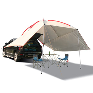 REDCAMP Waterproof Car Awning Sun Shelter, Portable Auto Canopy Camper Trailer Sun Shade for Camping, SUV, Outdoor, Beach Beige
