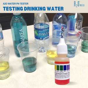 A2O Water - Made in USA, pH Test Liquid (WHT/100-125 Tests)
