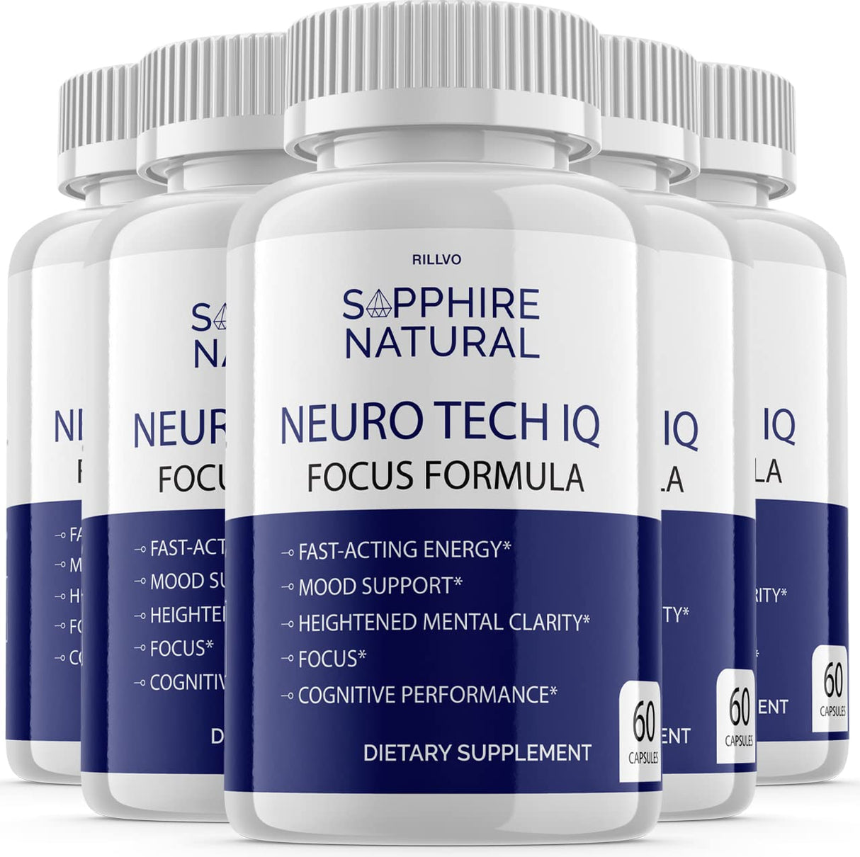 (5 Pack) Neuro Tech IQ NeuroTech IQ Pills Brain Supplement (300 Capsules)