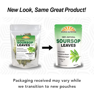 Organic Dried Soursop Leaves - Whole Dried Leaves, Pure Graviola for Tea, High in Acetogenins - BULK 2 oz Resealable Bag