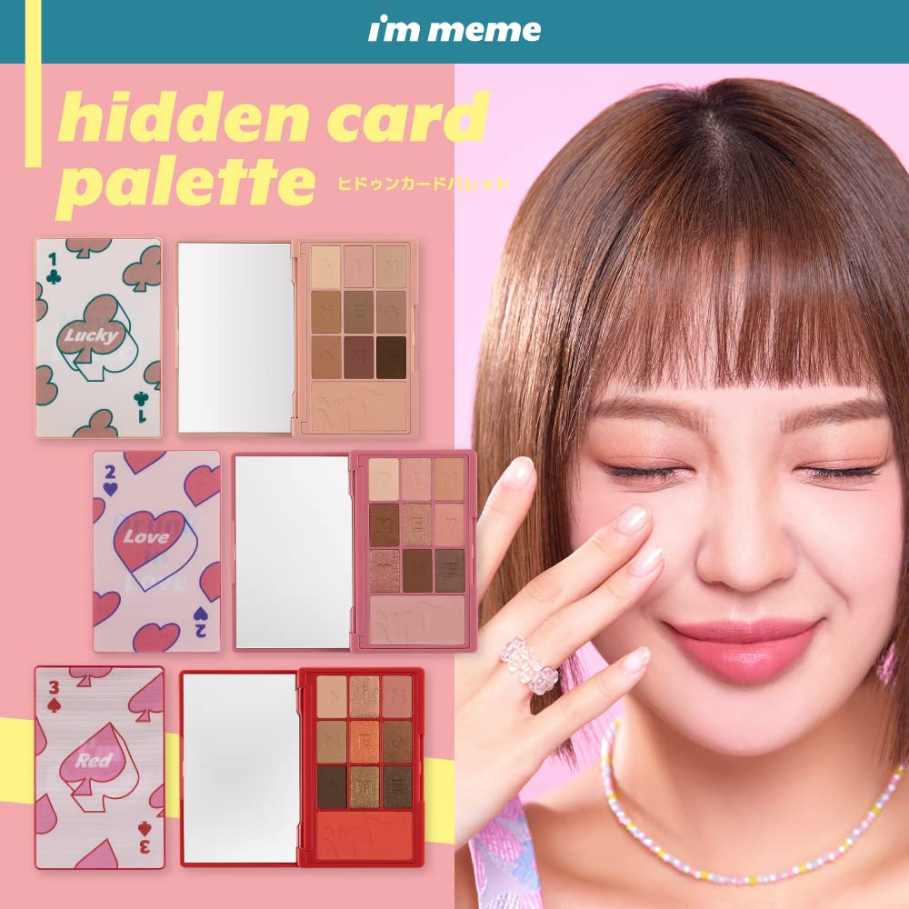 i'm meme Official Store Eyeshadow Palette, Matte, Glitter, High Color, Color Palette, Korean Cosmetics, Hidden Card Palette, Red Card