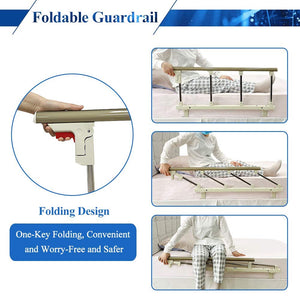 Bed Rails for Elderly Adults Seniors Bed Cane Assist Bar Railings Handle Bedside Rail Adjustable Safety Hospital Assistive Devices Guard Fall Prevention Handicap Grab Bar Support Rail(37"x14")