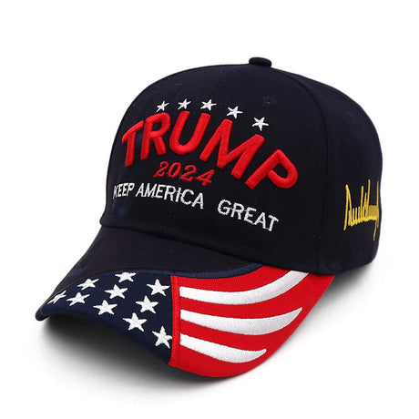 Trump 2024 Hat, Donald Trump 2024 MAGA Hat Embroidery Adjustable Keep America Great Baseball Cap Black
