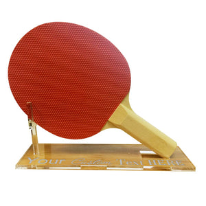 Hat Shark Acrylic Custom Engraved Ping Pong Paddle Standard Size Stand Athletic Table Tennis Sport Unique Trophy Display Stand (Ping Pong Paddle Not Included) (Custom)