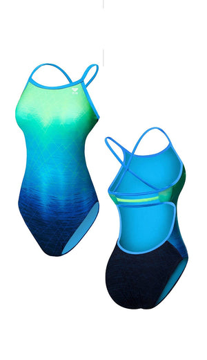 TYR Kinematic Swimming Equipment, Blue/Green, 34