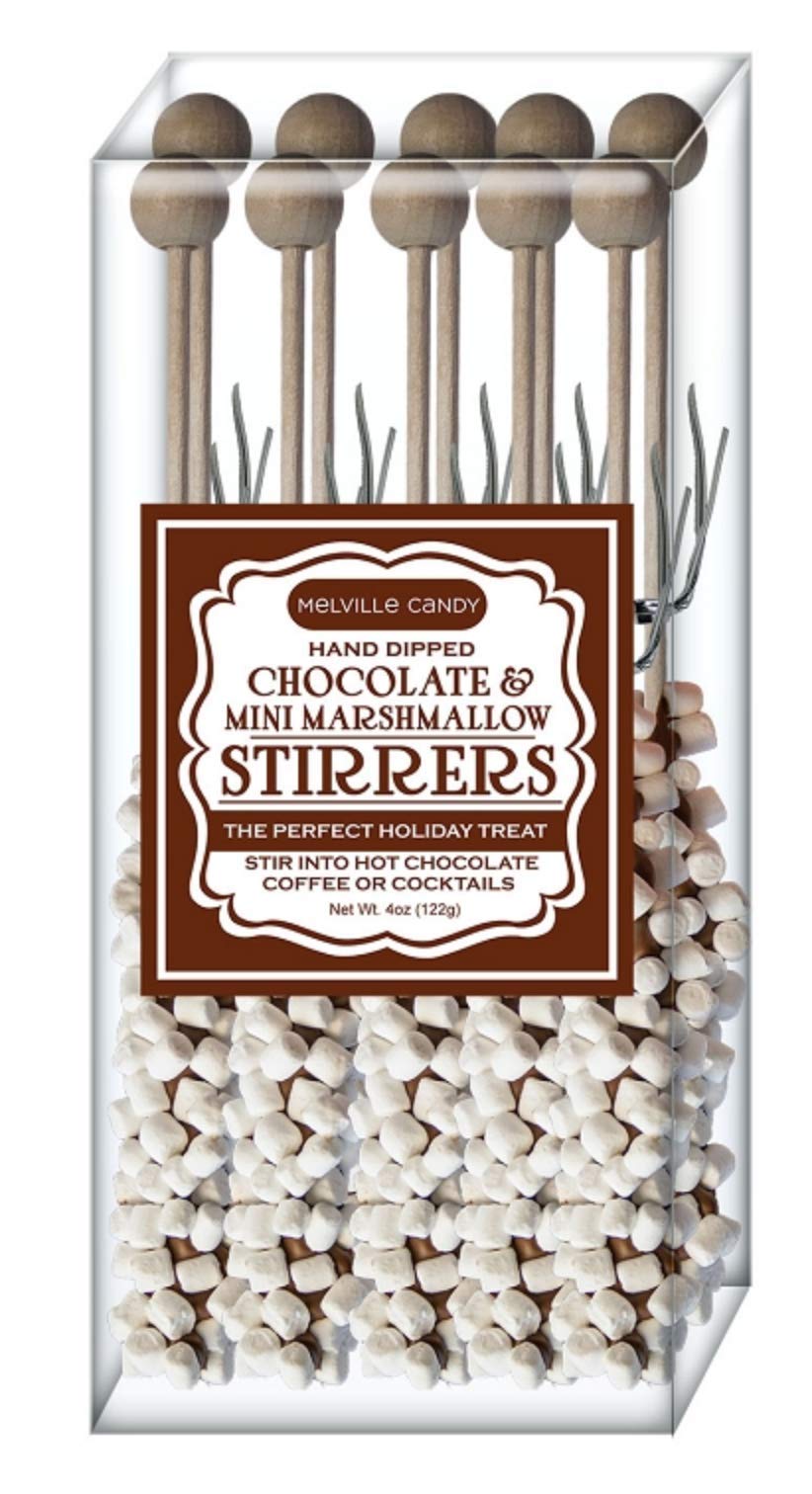 Melville Candy Hot Chocolate Stirrers (Marshmallow Choco 10)