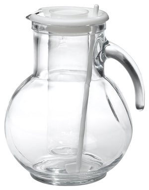 Bormioli Rocco Kufra Glass Pitcher with Ice Container and Lid, 72 3/4 oz