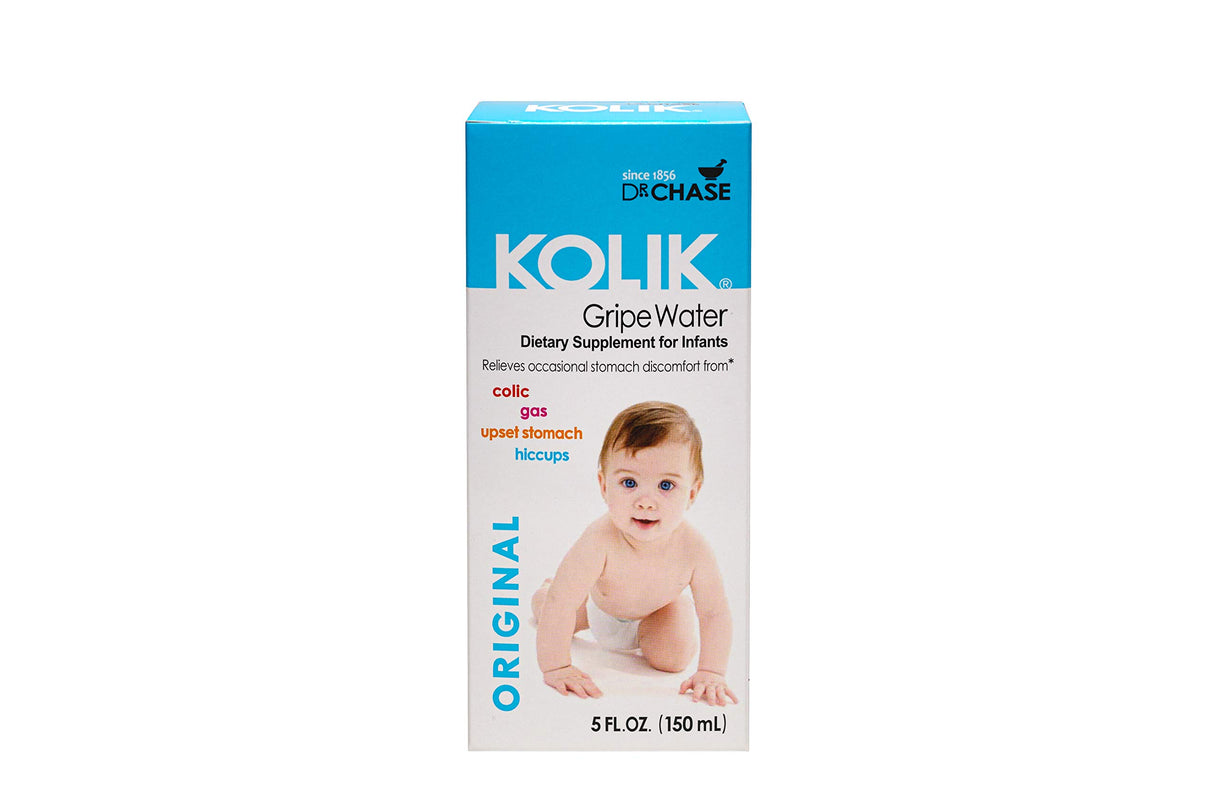 Dr. Chase Kolik Original Gripe Water - Colic Relief for Newborns & Infants - Safe, All Natural Gas Drops for Babies - Herbal Formula to Ease Digestive Discomfort & Fussiness - 5 fl. Oz