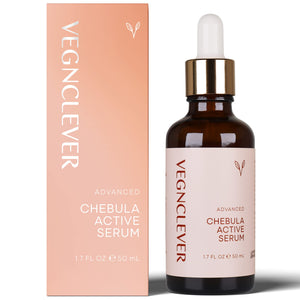 Vegnclever Chebula Active Serum for Face - Anti Aging Antioxidant Serum with Hyaluronic Acid and Vitamin C - Hydrating & Firming Facial Serum for Dark Spots, Fine Lines and Wrinkles, 1.7 Fl Oz