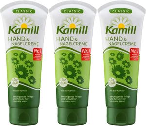 Kamill 3x100 ml Hand & Nail Cream CLASSIC with BIO Camomile and Bisabolol | Germany