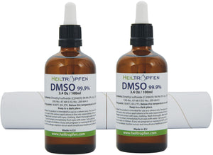 2X DMSO 99.9% Pharma Grade Ingredients | Low Odor - Dimethyl sulfoxide Liquid | 2X 3.4 Oz - 2X 100 ml | High Purity | Set of Two | Heiltropfen®