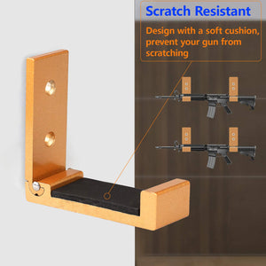 GOHIKING Gun Rack Wall Mount, Anti-Scratch Rifle Rack Foldable Shotgun Hooks Hangers with Soft Padding -Excellent for Indoor Hanging, Display, or Storing Any Gun, Sword, and Bow