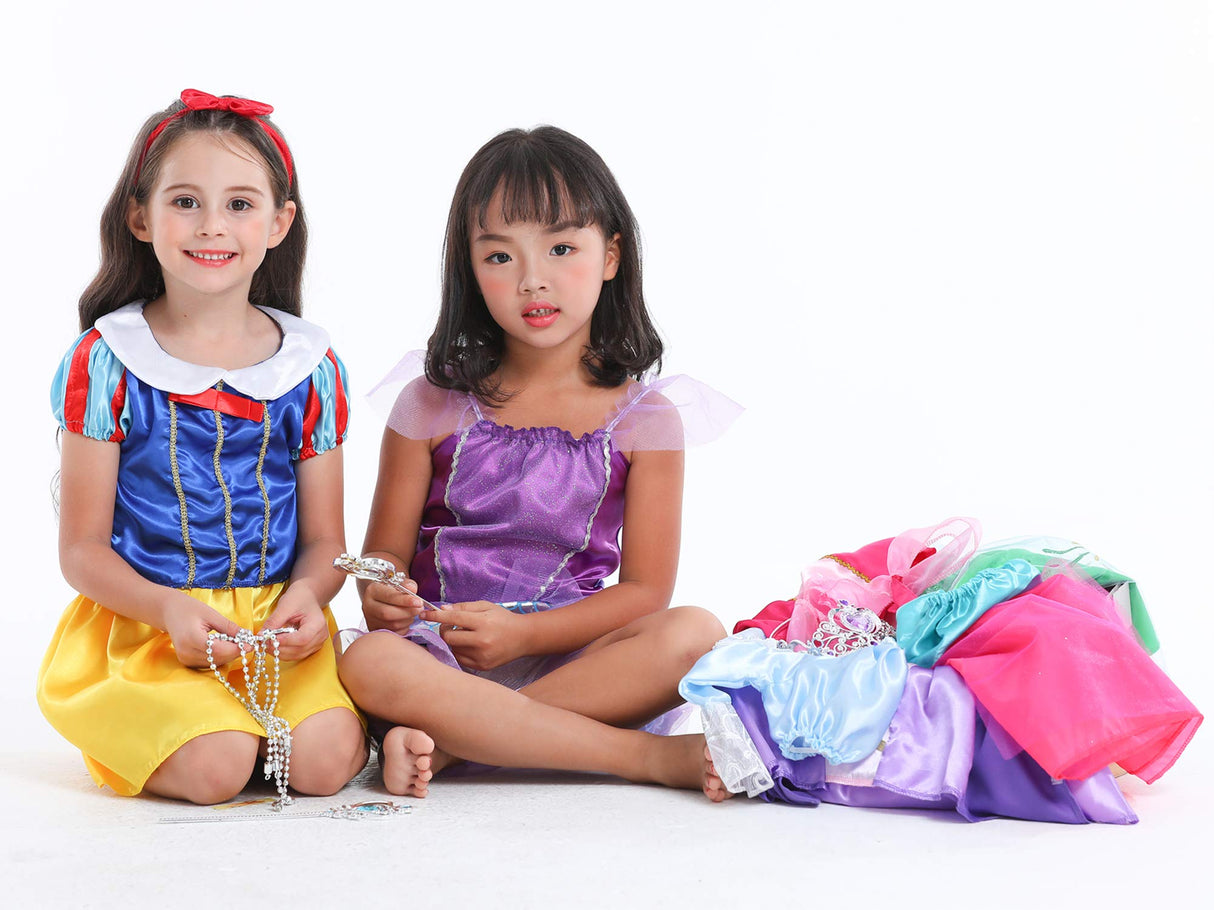 Girls Dress up Trunk VGOFUN Princess Costume Dress Pretend Play Set for Girls Toddlers (Princess dress up trunk-2)