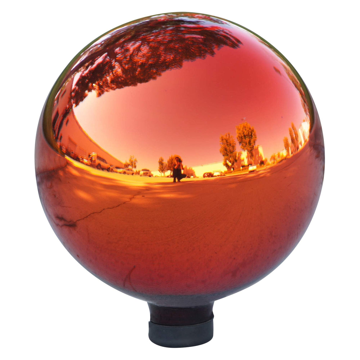 Alpine Corporation GLB292RD Gazing Globe, 10" L x 10" W x 12" H, Red