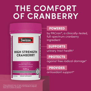 Swisse Cranberry Pills For Women & Men | PACran Cranberry Extract Supplement 25000mg | Urinary Tract Health Support for UTI * | Bladder & Kidney Support * | 100 Softgel Capsules
