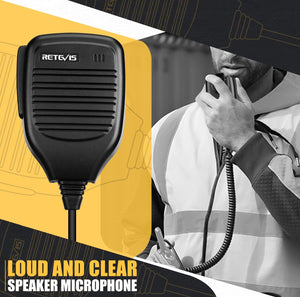 Retevis Shoulder Speaker Mic 2 Pin Walkie Talkie Speaker Microphone Compatible with Retevis H-777 RT21 RT22 RT68 RT86 RT85 RT22S RT19 RT17 Baofeng UV-5R UV-82 888S Arcshell AR-5 2 Way Radio(1 Pack)