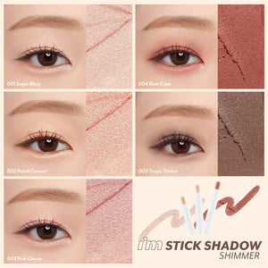 I'M MEME IM Stick Shadow Shimmer | Eyeshadow, Glitter Makeup, Glitter Eyeshadow (005 Taupe Linked)