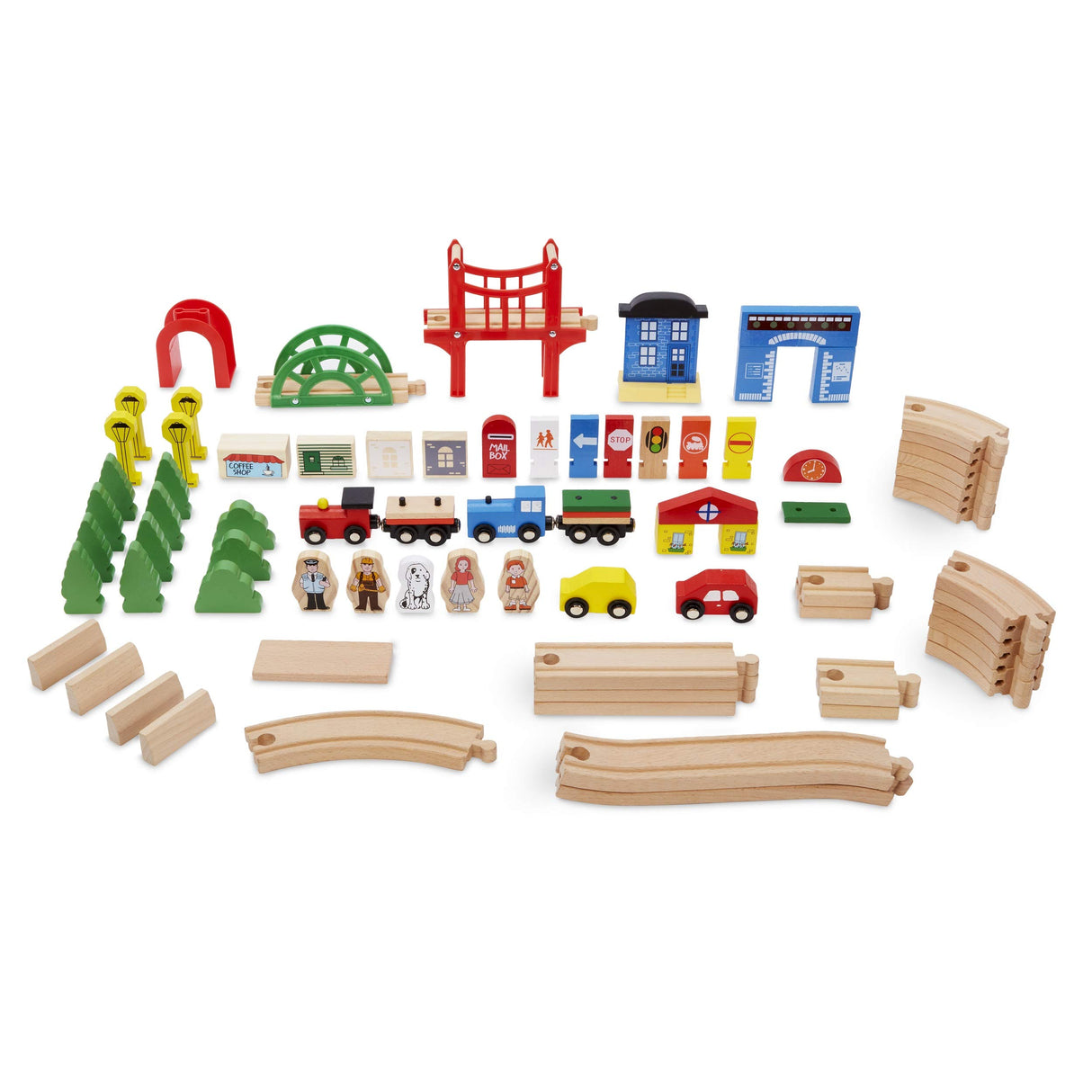 Little Tikes Real Wooden Train and Kids Table Set with Over 80 Multicolor Pieces Activity Table with Storage, Tracks, Trains, Cars, and More - Train Set Table Playset for Boys and Girls 3+ Years