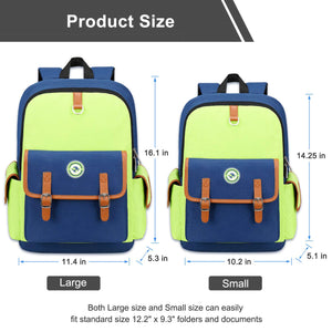 Kids Backpack Children Bookbag Preschool Kindergarten Elementary School Bag for Girls Boys(16182 Large green)