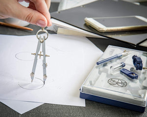 Drafting Compass for Geometry Set - Drawing Compass Geometry Set for Drafting, Math and Making Circles with Large Extension Beam for School, Drafting, Engineering and Architecture