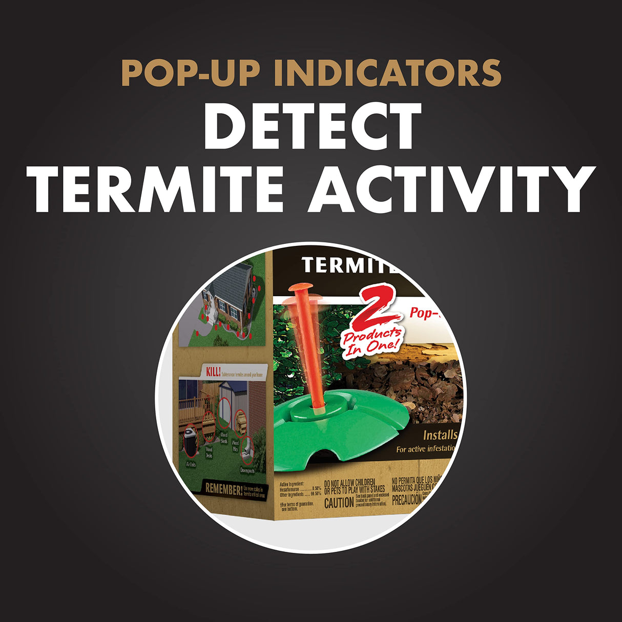 Spectracide Terminate Termite Detection & Killing Stakes, Kills Foraging Termites, Detects Termite Activity, 15 Count