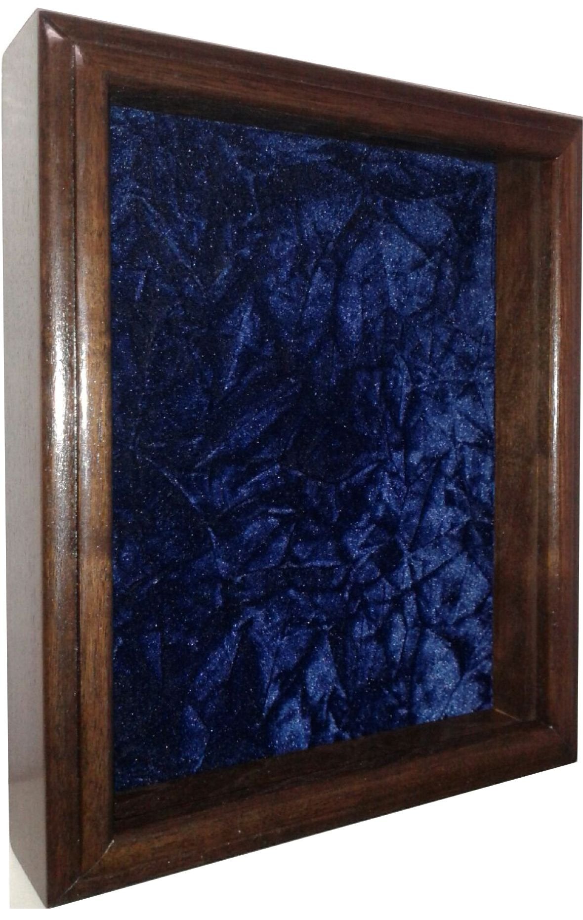 All American Gifts Single or Double Medal Awards Display Case (Blue Velvet)