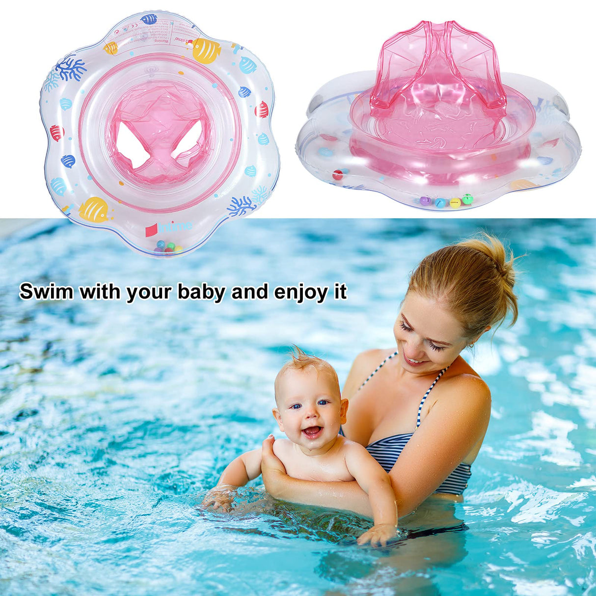 Baby Floats for Pool, Baby Swimming Floats with Safety Seat, Swim Training for Baby of 6-18 Months