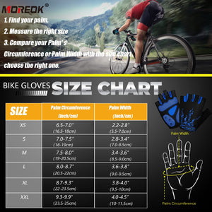 MOREOK Cycling Gloves Bike Gloves for Men/Women-[Breathable Anti-Slip 5MM Gel Pad] Biking Gloves Half Finger Road Bike MTB Bicycle Gloves-050-BLUE-L