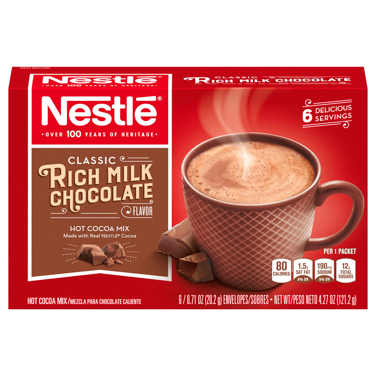 NESTLE Rich Milk Chocolate Hot Cocoa Mix 6-0.71 oz. Packets