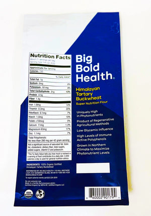 Himalayan Tartary Buckwheat (HTB) Super Nutrition Flour | Certified Organic | Gluten-Free | Non-GMO | Kosher