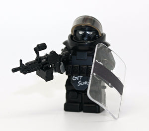 Modern Brick Warfare Custom Juggernaut Army Assault Soldier Clear Custom Minifigure