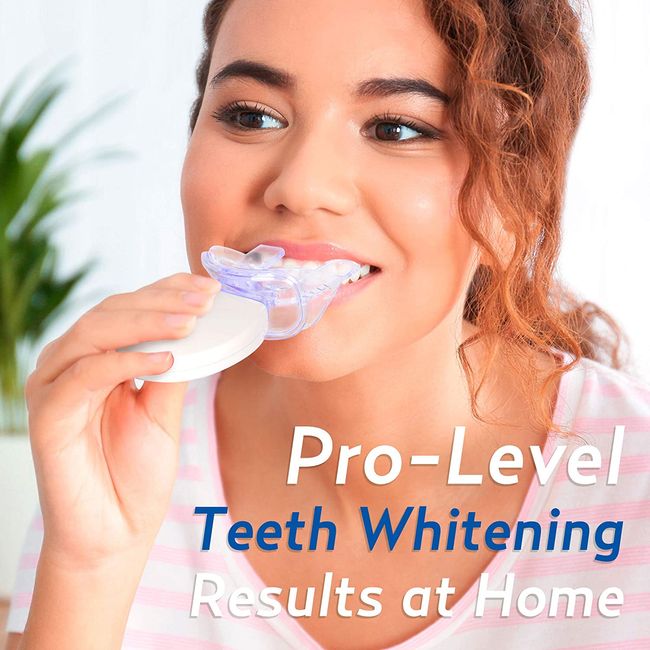 Premium Teeth Whitening Kit, LED Light, At-Home System Without Pain or Sensitivity, Effectively Removes Stains for Whiter Teeth