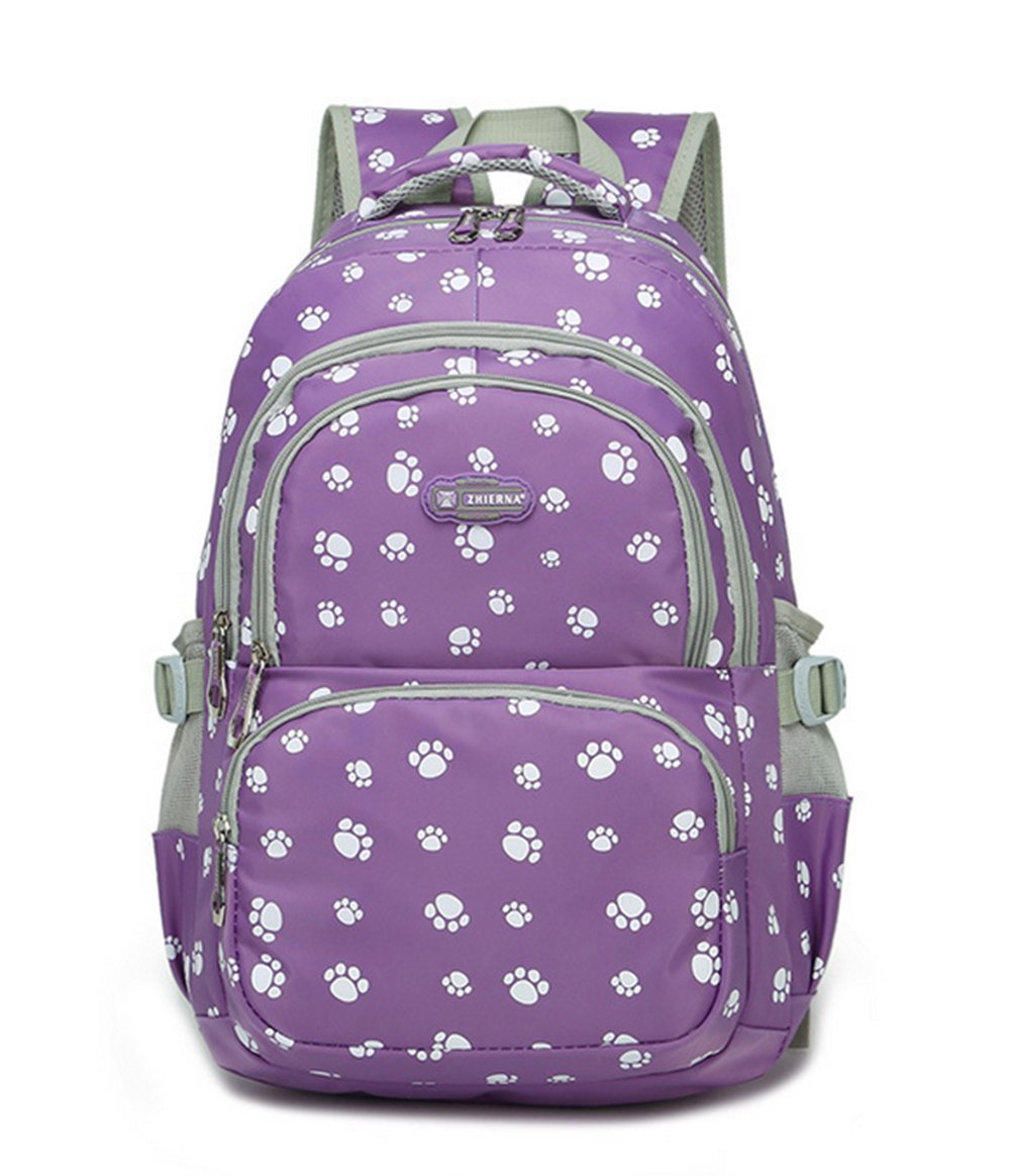 Cartoon Dog Paw Prints Backpacks for Girls Kids Elementary School Bags Boys Nylon Bookbag