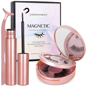 Magnetic Eyeliner and Lashes Kit, Magnetic Eyeliner for Magnetic Lashes Set, 2 Pair Reusable Lashes