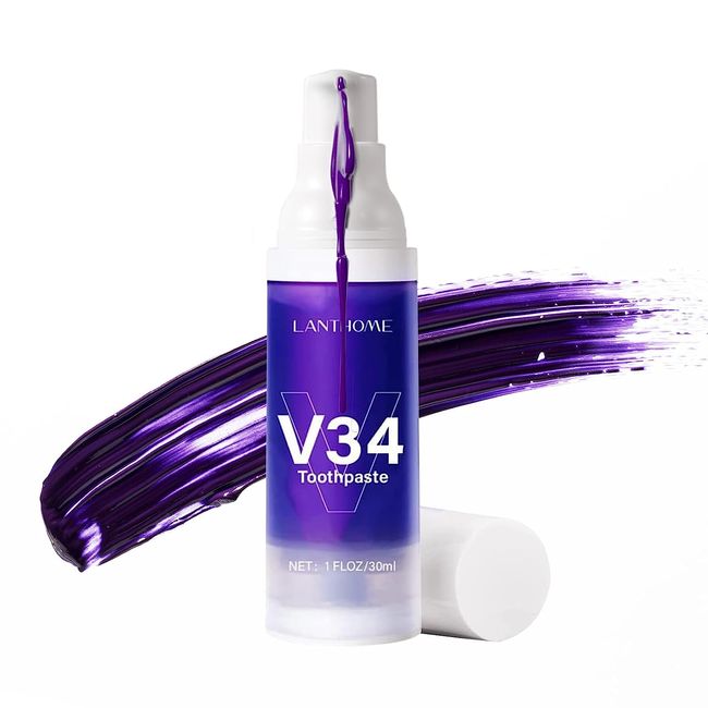 Purple Toothpaste for Teeth Whitening, Enhance Brightness and Reduce Yellowing with Premium Purple Toothpaste: A Powerful Whitening Solution for Tooth Stain Removal and Enhanced Whitening