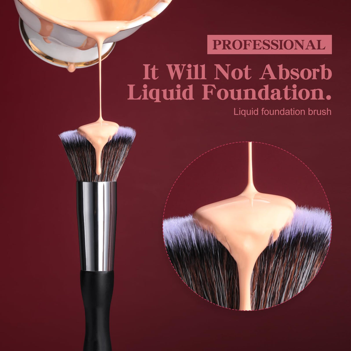 BS-MALL Makeup Brush Set 16pcs Makeup Brushes Premium Synthetic Bristles Powder Foundation Blush Contour Concealers Lip Eyeshadow Brushes Kit