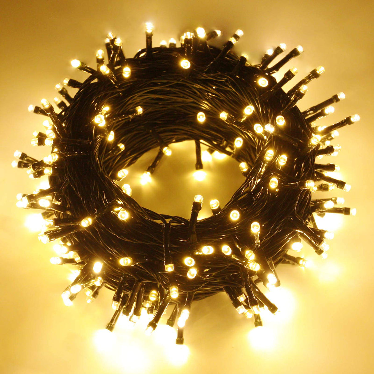 150 LED String Lights, Waterproof Extendable Twinkle Lights 8 Modes Fairy Lights Plug in (Warm White)