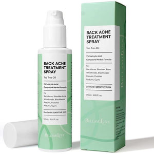 Back Acne Treatment, Body Acne Treatment with 2% Salicylic Acid and Tea Tree Oil, Herbal Formula Acne Treatment For Teens, Back Acne Solution, 4.05 Ounce