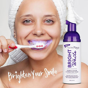 AsaVea Smile V34 Color Corrector Foam for Teeth Whitening - Purple Teeth Whitening Foam for a Brighter Smile