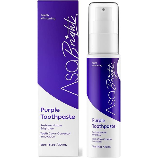 Purple Toothpaste for Teeth Whitening Color Corrector Diminish Stains and Discoloration, Restore Brighter, Whiter Smiles, Gentle on Tooth Enamel and Gums for Sensitive Teeth Whitening