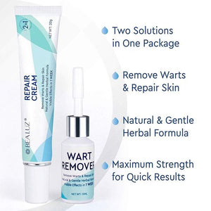 Natural Liquid Wart Treatment by BEALUZ: Maximum Strength, Easy & Quick