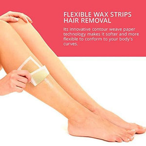 Body Wax Strips, Wax Hair Removal, Rose scent (40 Count Double-Sided)