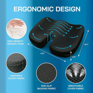 Pressure Relief Seat Cushion, Seat Cushions for Office Chairs, Car Seat Cushions for Driving, Tailbone Pain Relief Cushion, Gel Seat Cushion, Desk Chair Cushion, Seat Cushion for Car Seat Driver
